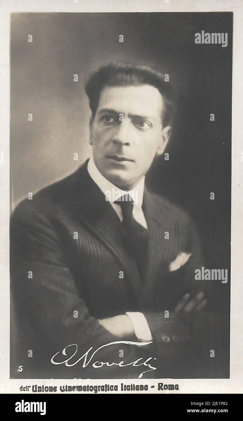 Portrait of Amleto Novelli 009 Italian silent cinema era actor Stock