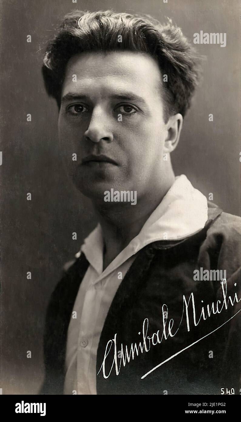 Portrait of Annibale Ninchi Italian silent cinema era actor Stock