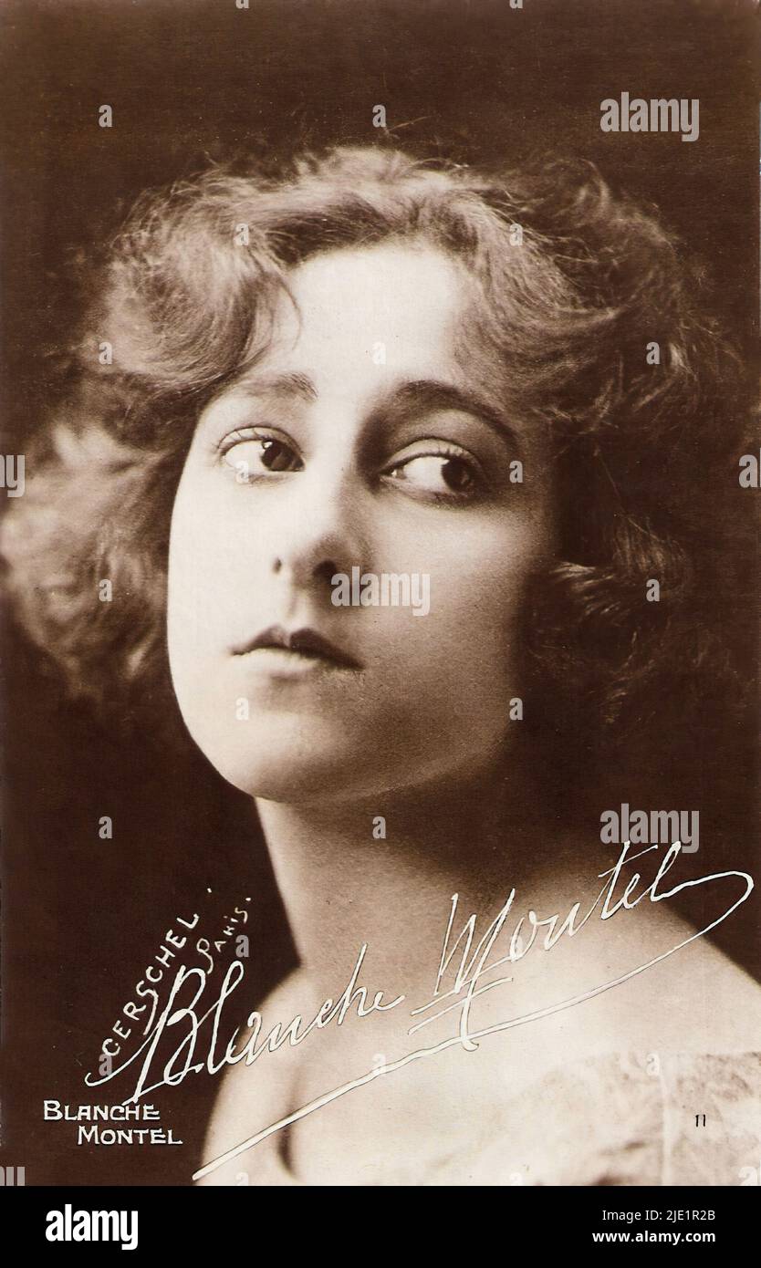 Portrait of Blanche Montel 001 French silent cinema era Stock Photo Alamy