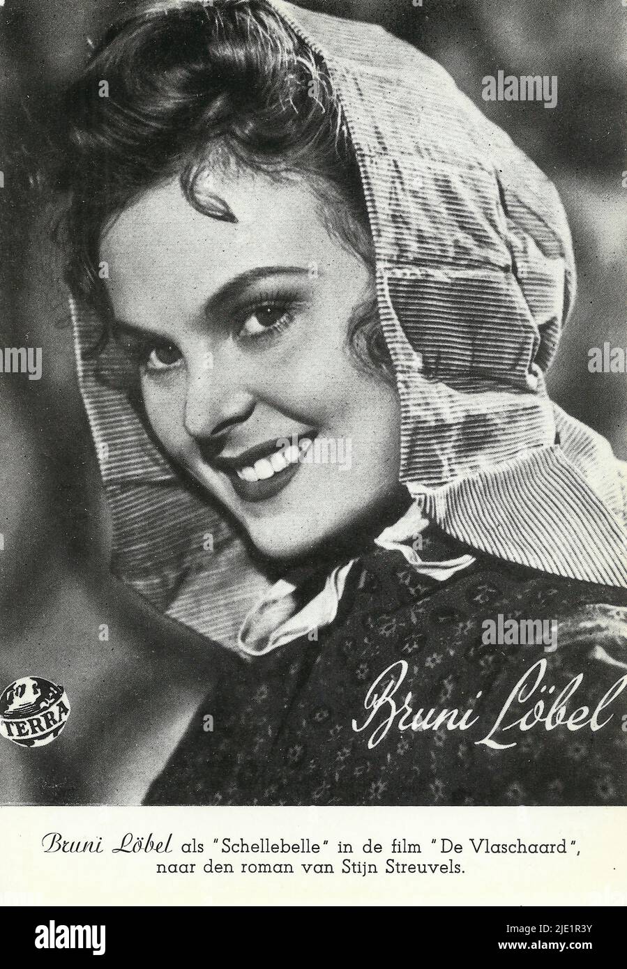 Portrait of Bruni Löbel in De Vlaschaard (1943) - German Third Reich movie star Stock Photo