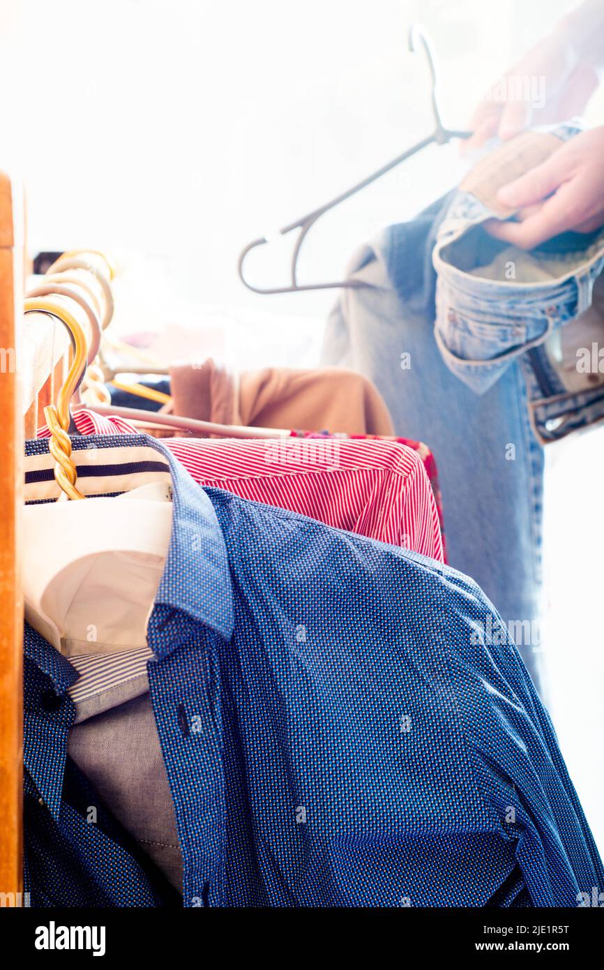 Clothes on the hanger hires stock photography and images Alamy