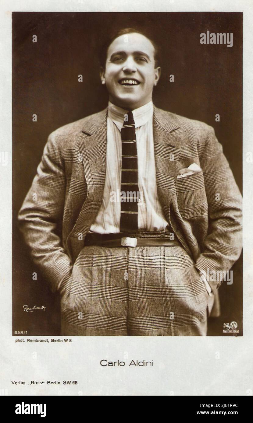 Portrait of Carlo Aldini 001 - Italian silent cinema era actor Stock ...