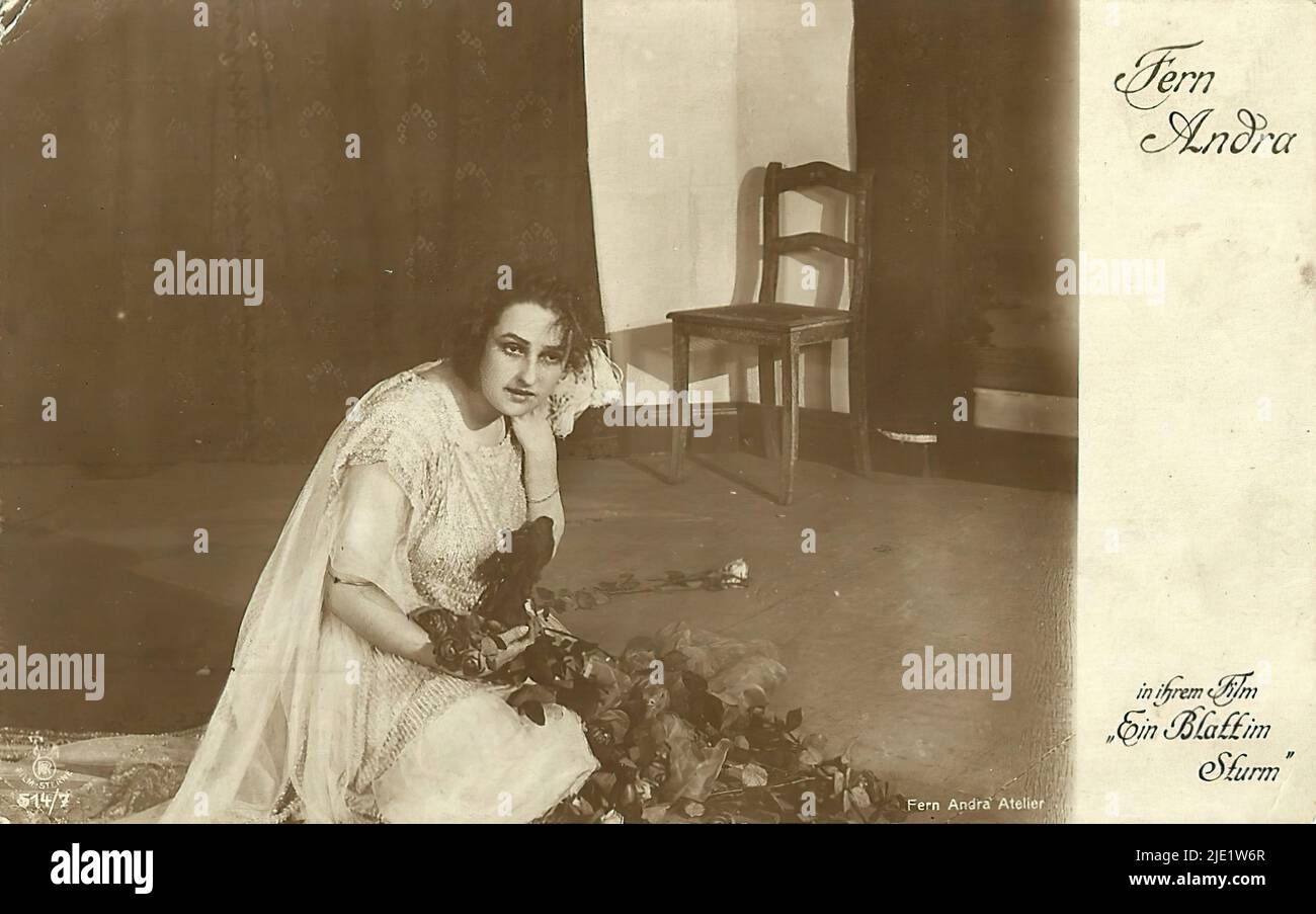 Portrait of Fern Andra in Ein Blatt im Sturm (1917) 001 - German weimar
