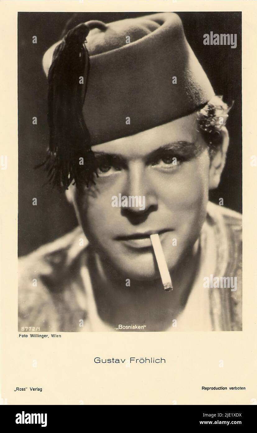 Portrait of Gustav Fröhlich 001 - German Third Reich movie star Stock ...