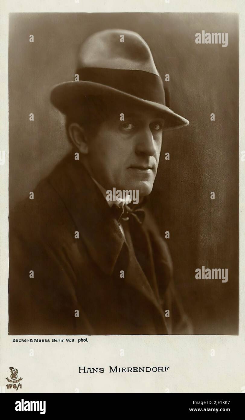 Portrait of Hans Mierendorff German weimar era cinema (1918 1935