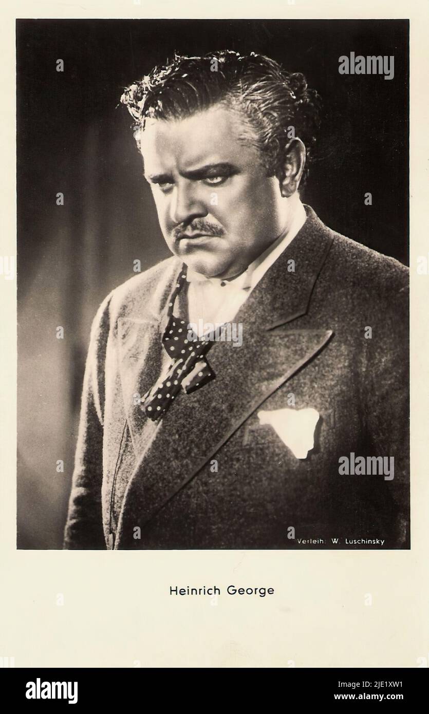 Portrait of Heinrich George - German weimar era cinema (1918 - 1935) Stock Photo