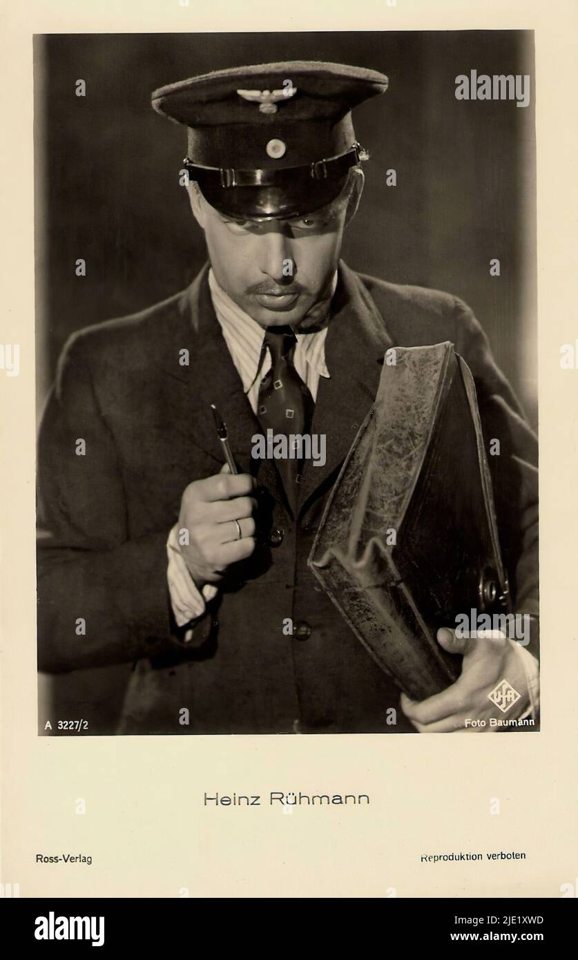 Portrait of Heinz Rühmann 002 - German Third Reich movie star Stock Photo