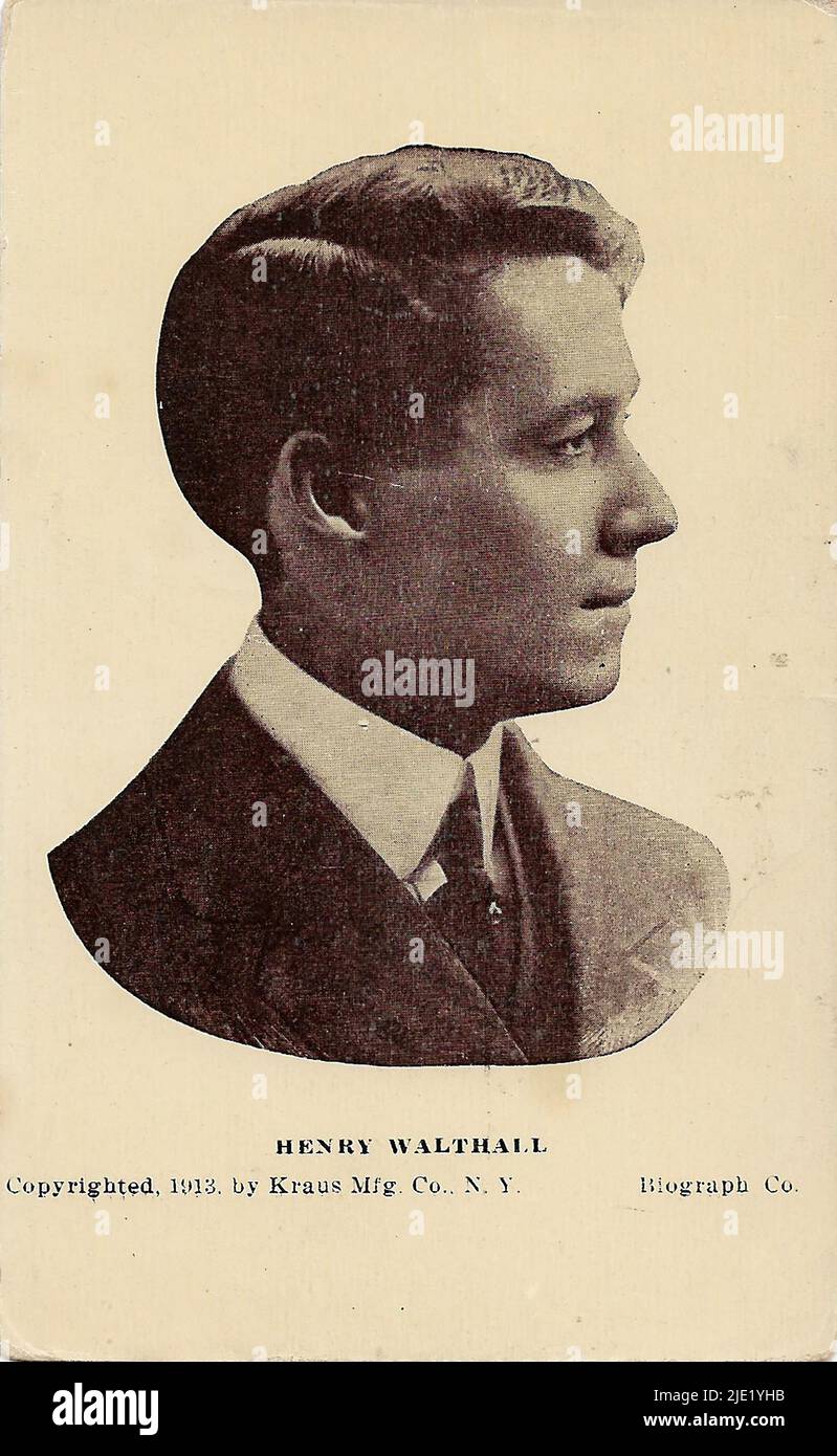 Portrait of Henry B. Walthall - American cinema before Hollywood era Stock Photo