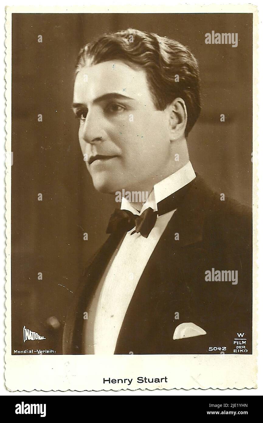 Portrait of Henry Stuart 002 - German weimar era cinema (1918 - 1935) Stock Photo