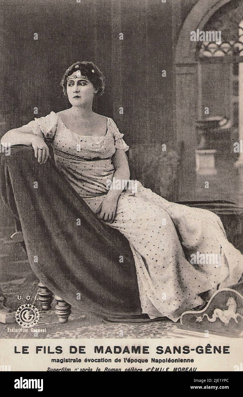 Portrait of Hesperia in Il figlio di Madame Sans-Gêne (1921) - Italian silent movie Stock Photo
