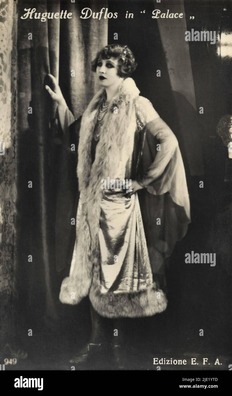 Portrait of Huguette Duflos in Palaces (1927) French silent cinema