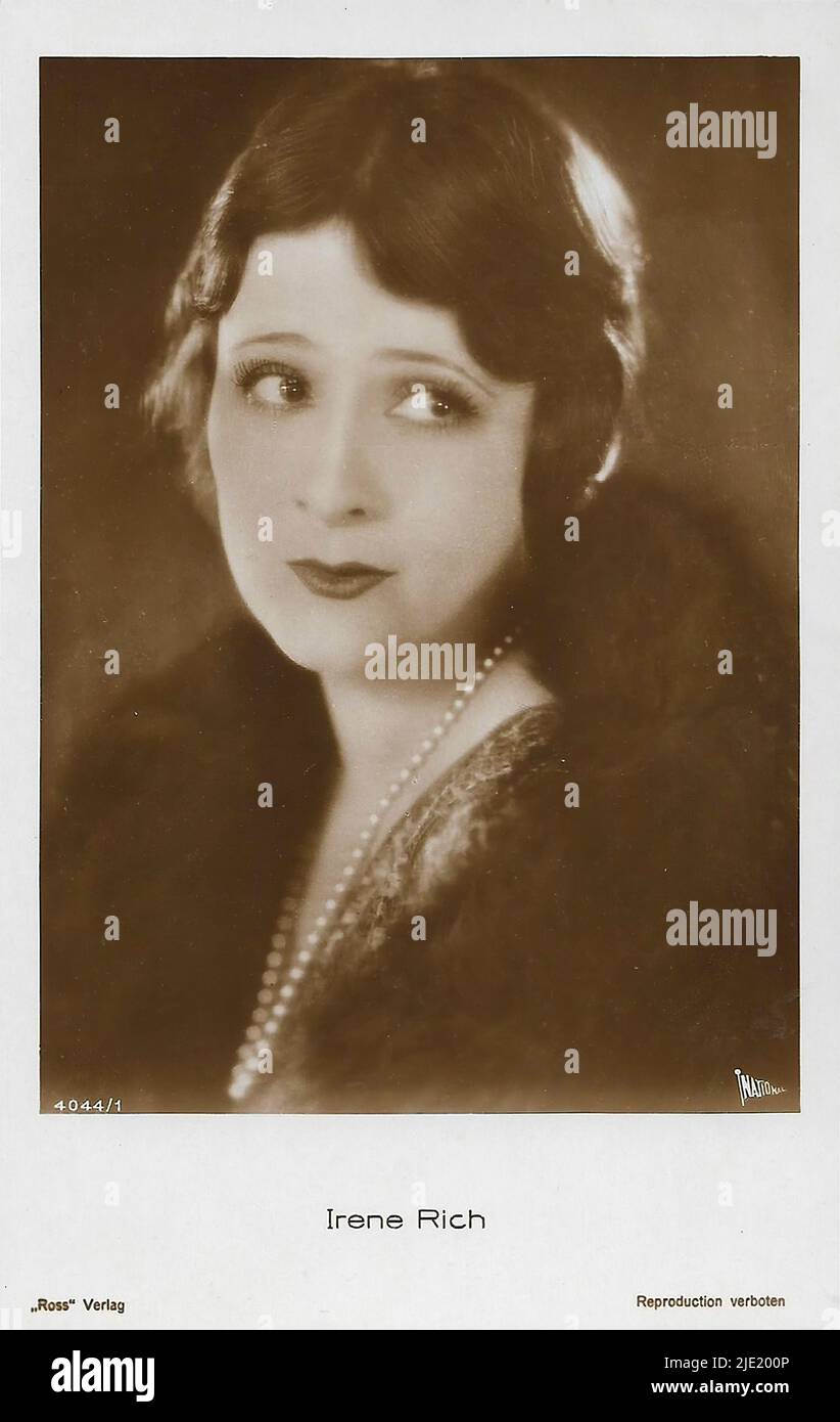 Portrait of Irene Rich 001 - Hollywood silent movie actress Stock Photo ...