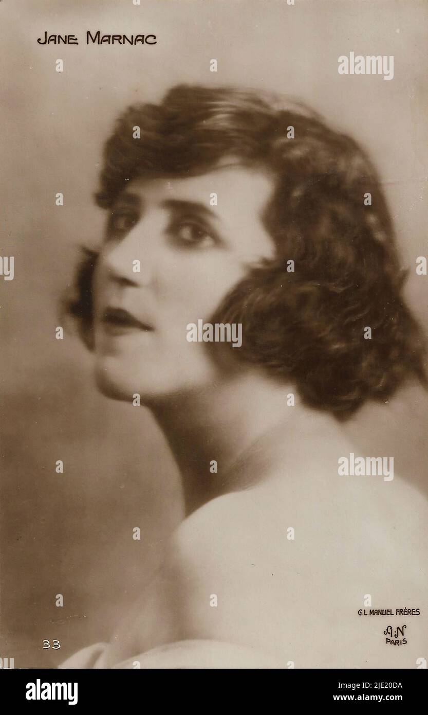 Portrait of Jane Marnac 001 French silent cinema era Stock Photo Alamy