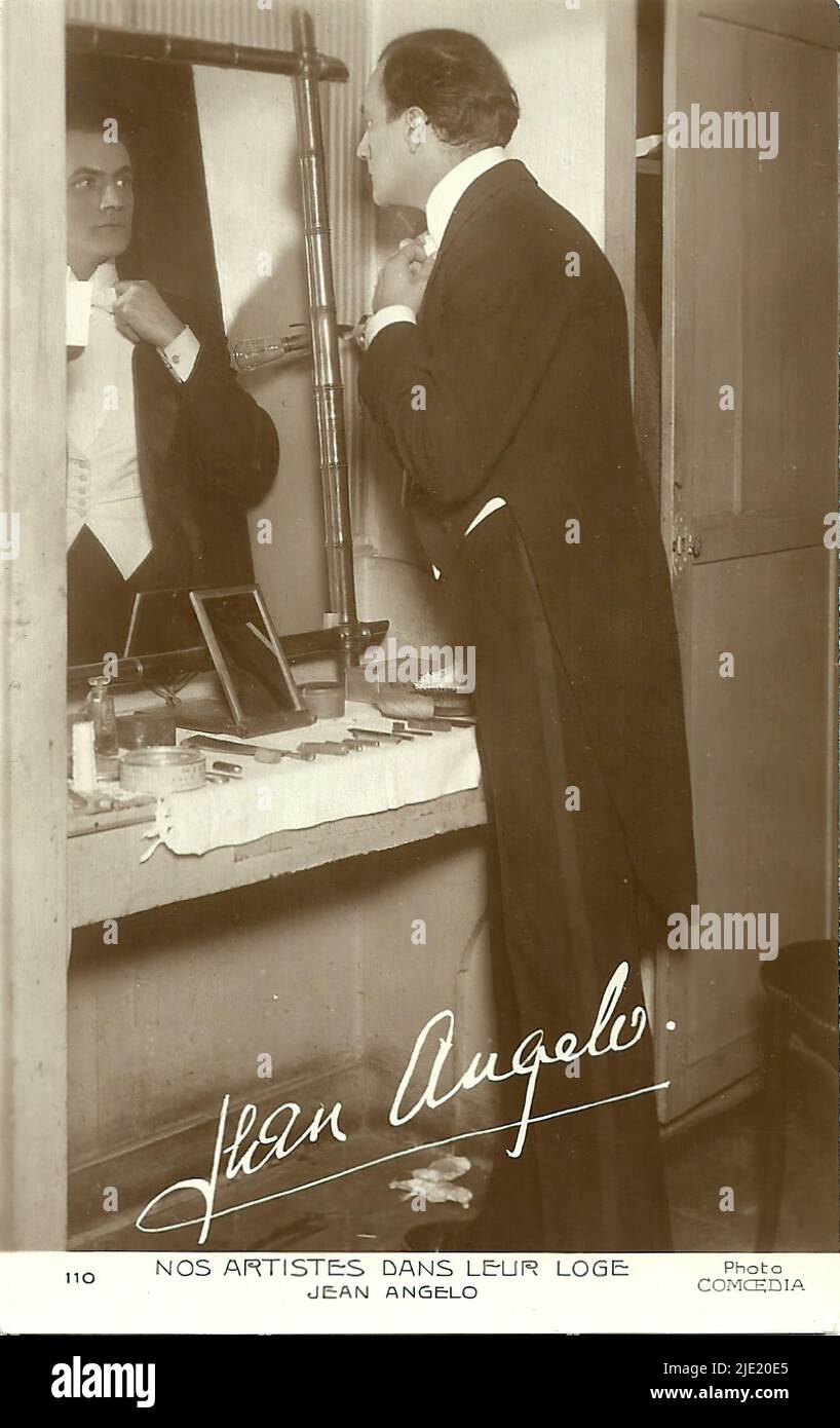 Portrait of Jean Angelo - French silent cinema era Stock Photo - Alamy