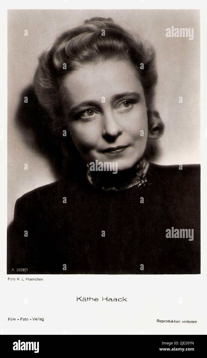 Portrait of Käthe Haack - German Third Reich movie star Stock Photo