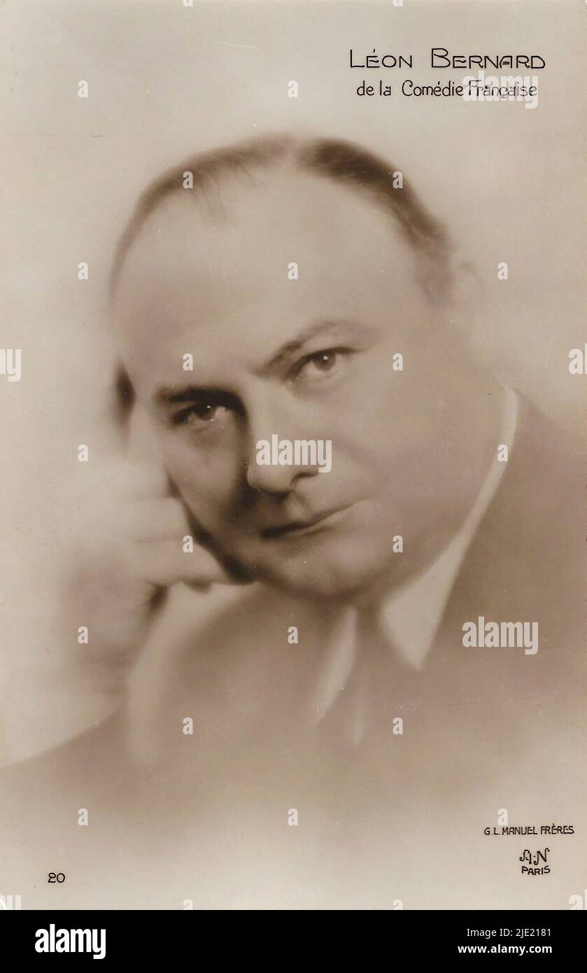Portrait of Léon Bernard 003 French silent cinema era Stock Photo Alamy