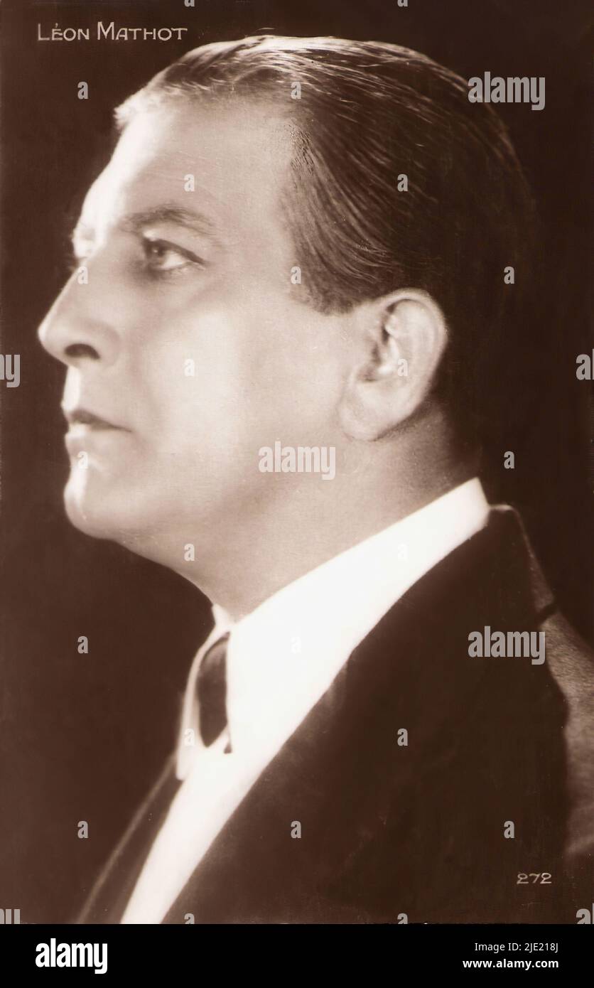 Portrait of Léon Mathot 003 - French silent cinema era Stock Photo - Alamy