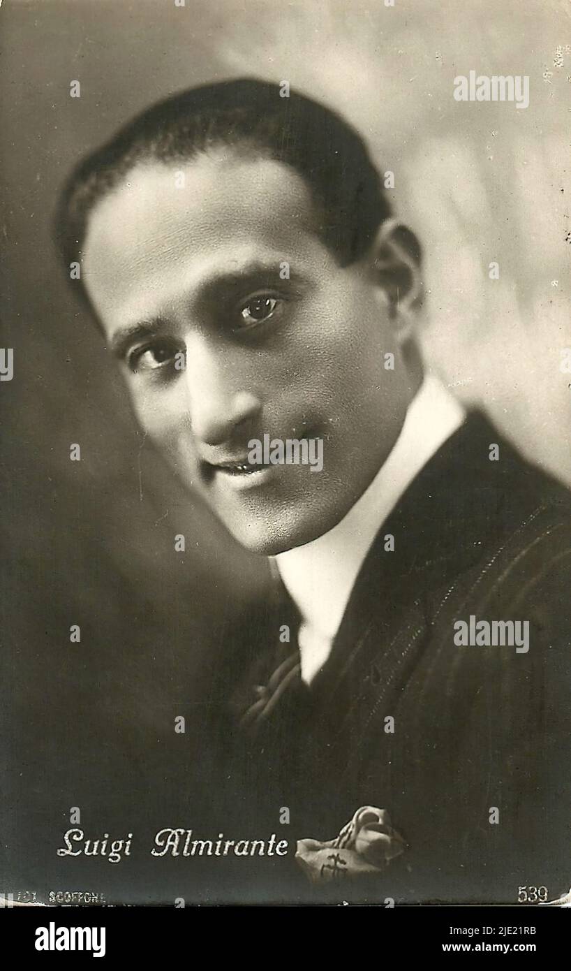Portrait of Luigi Almirante 002 Italian silent cinema era actor Stock