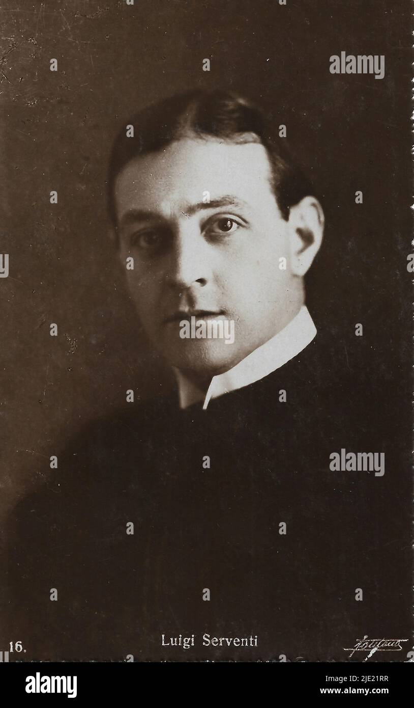 Portrait of Luigi Serventi 003 Italian silent cinema era actor Stock