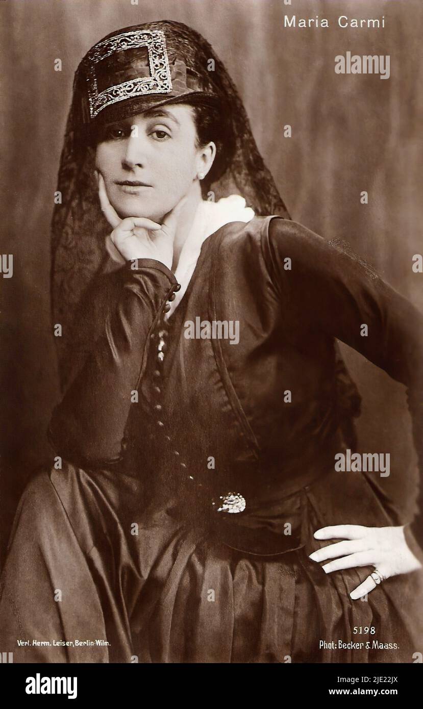 Portrait of Maria Carmi 002 Italian silent cinema era actress Stock