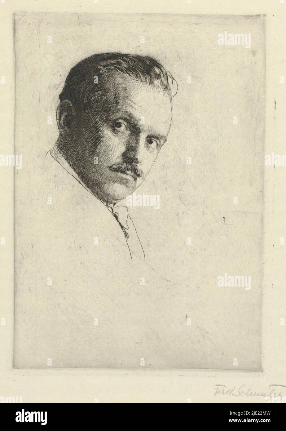 Self portrait ferdinand schmutzer self portrait oblique from the front