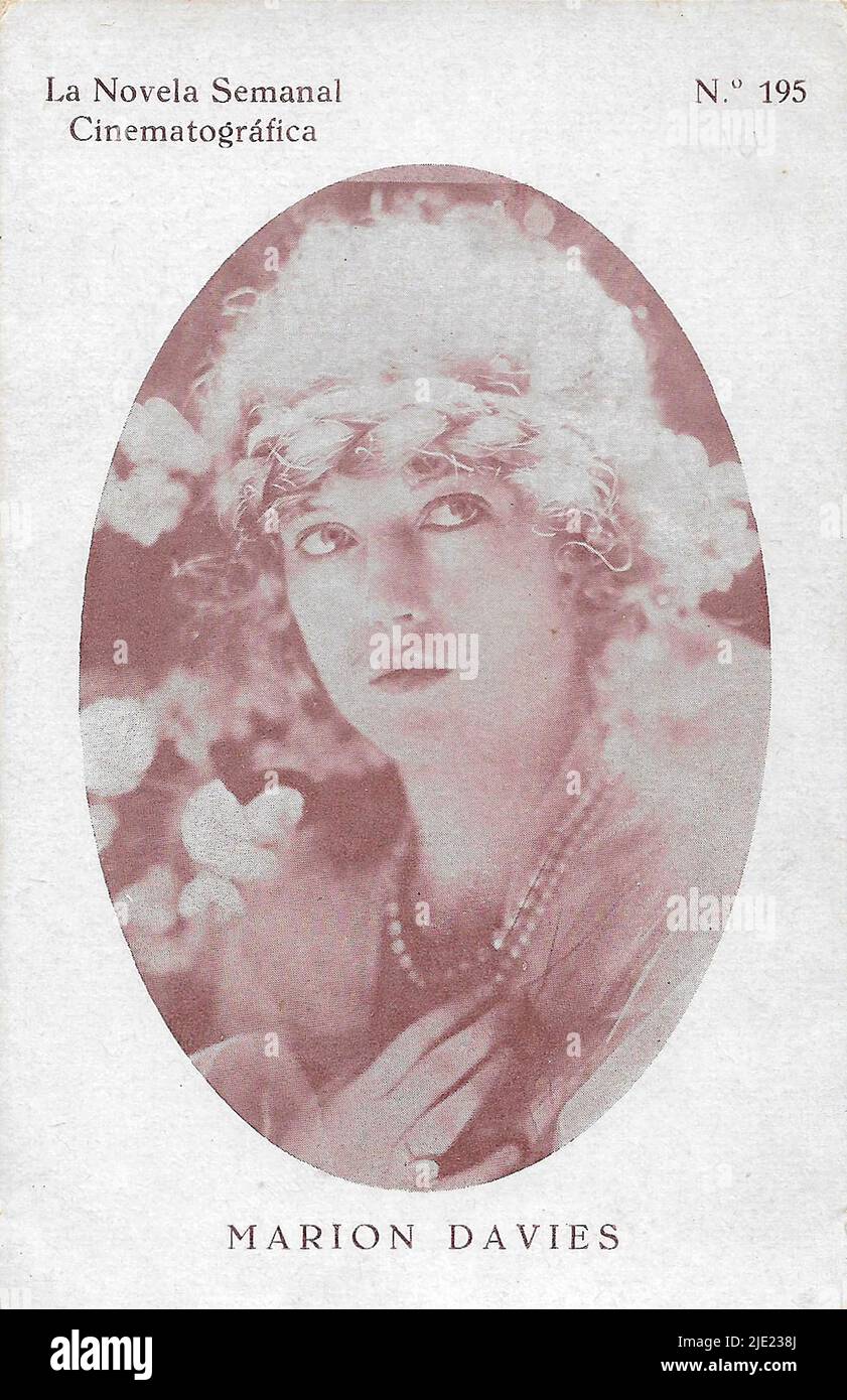 Portrait of Marion Davies 008 - Hollywood silent movie actress Stock Photo
