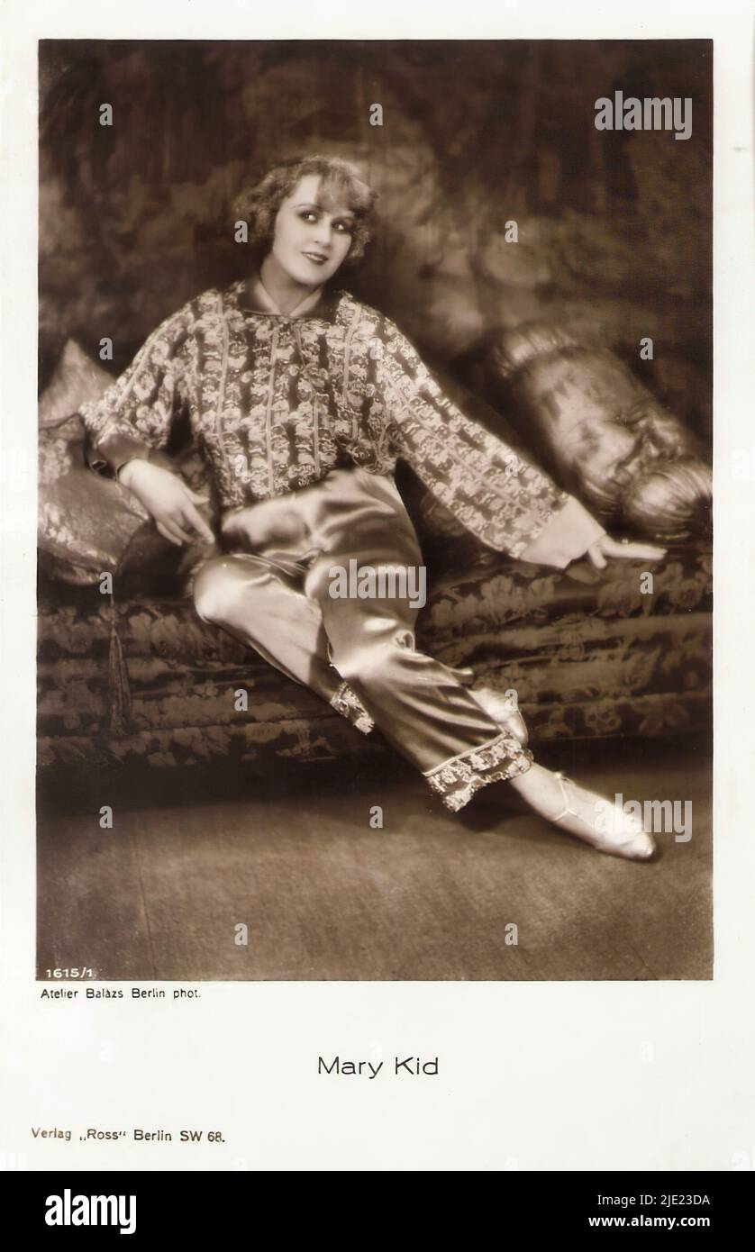 Portrait of Mary Kid 002 - German weimar era cinema (1918 - 1935) Stock Photo