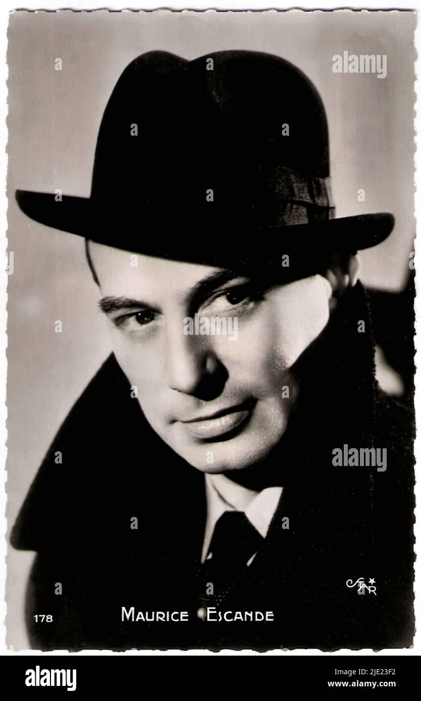 Portrait of Maurice Escande 002 French theatre classic era Stock