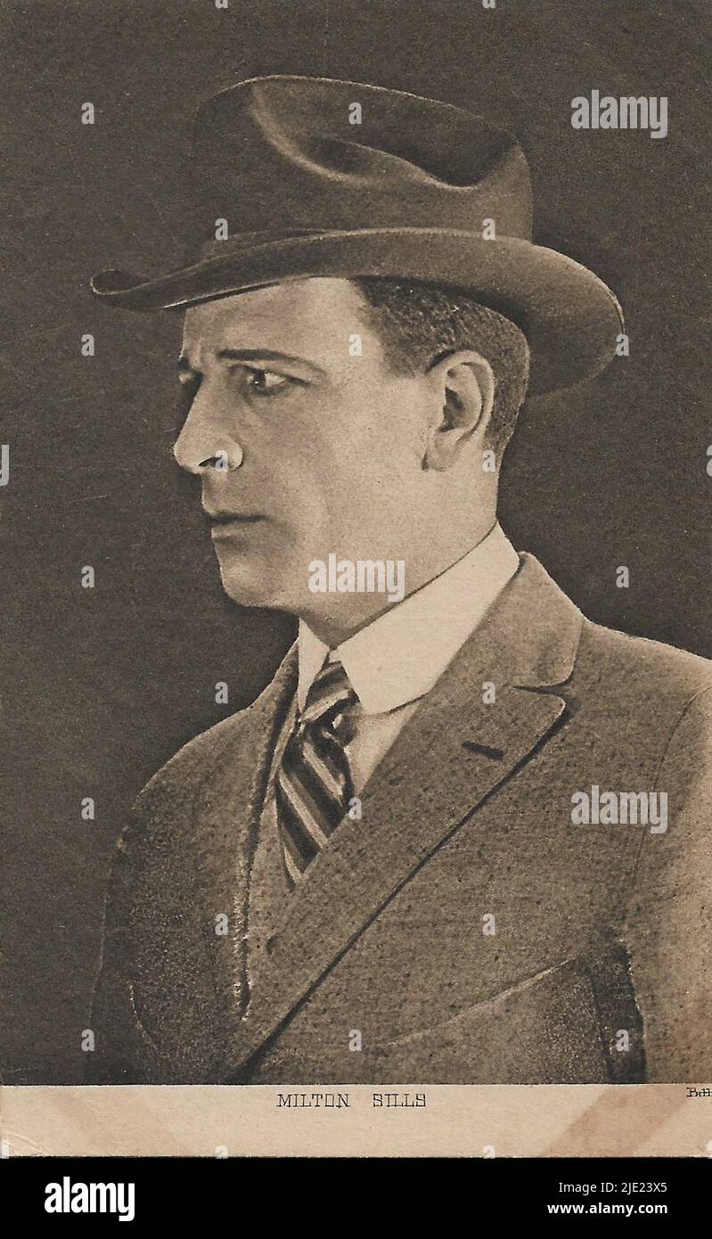 Portrait of Milton Sills American cinema before Hollywood era Stock