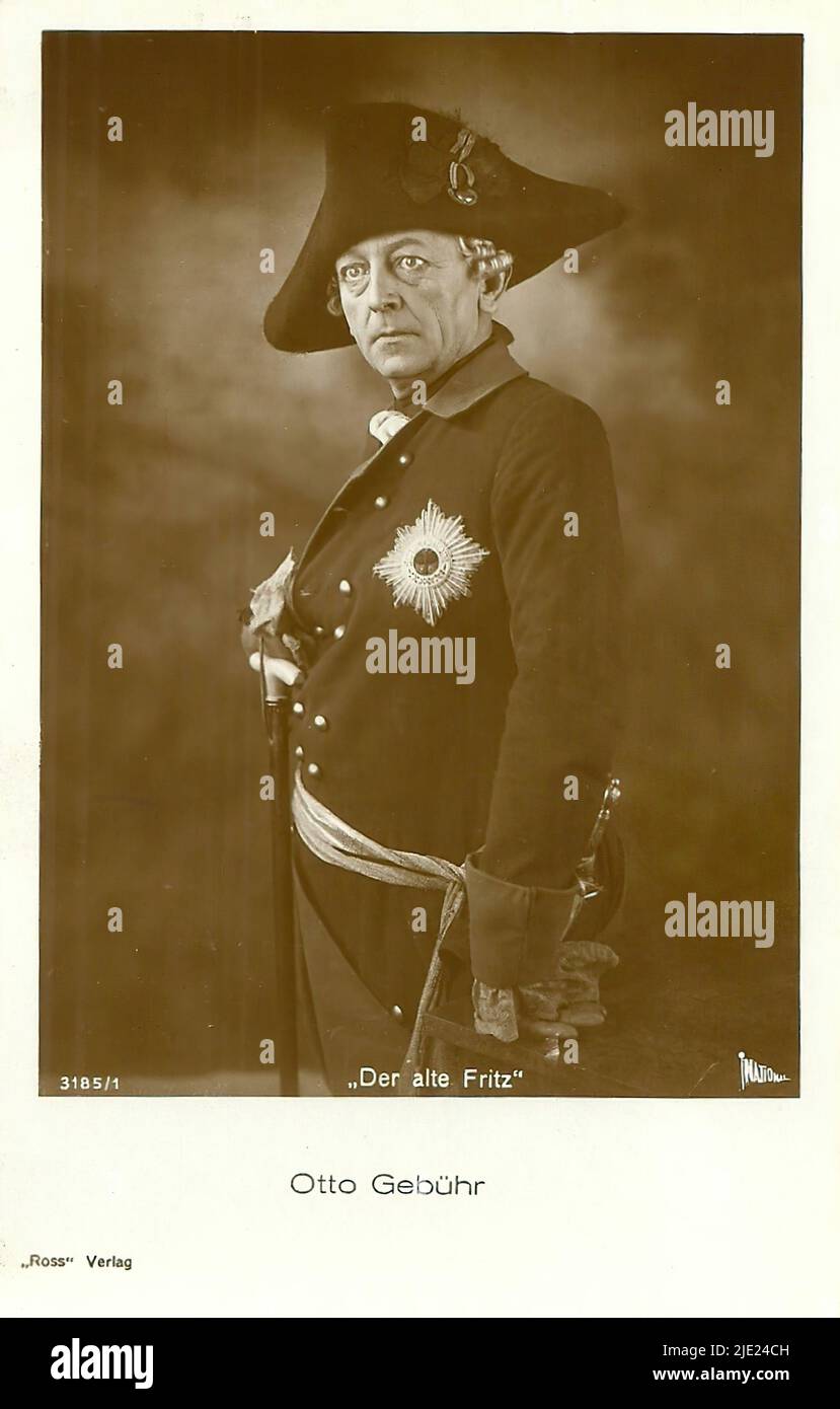 Portrait of Otto Gebühr in Der alte Fritz 007 - German weimar era cinema (1918 - 1935) Stock Photo