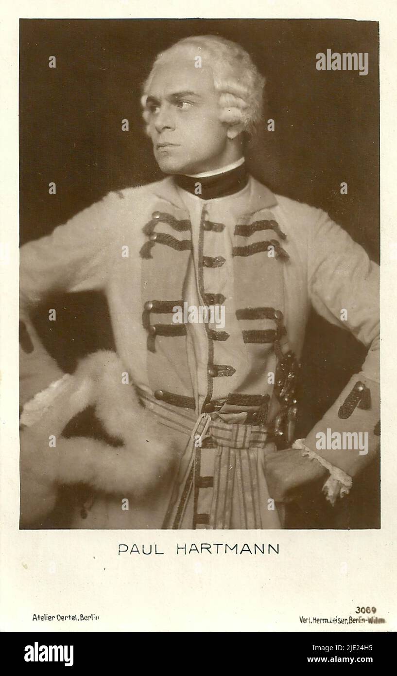 Portrait of Paul Hartmann - German weimar era cinema (1918 - 1935) Stock Photo