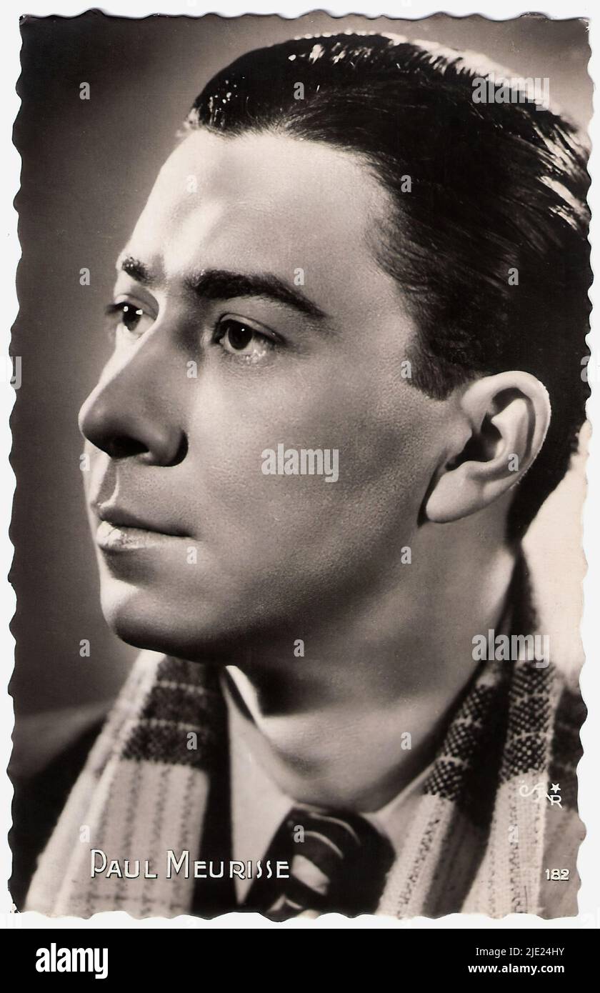 Portrait of Paul Meurisse French theatre classic era Stock Photo Alamy
