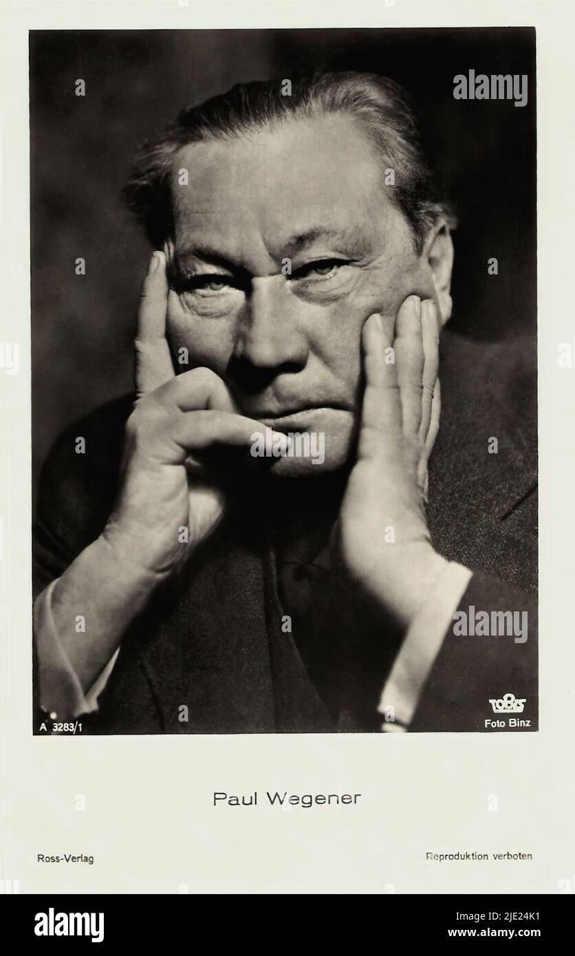 Portrait of Paul Wegener - German Third Reich movie star Stock Photo