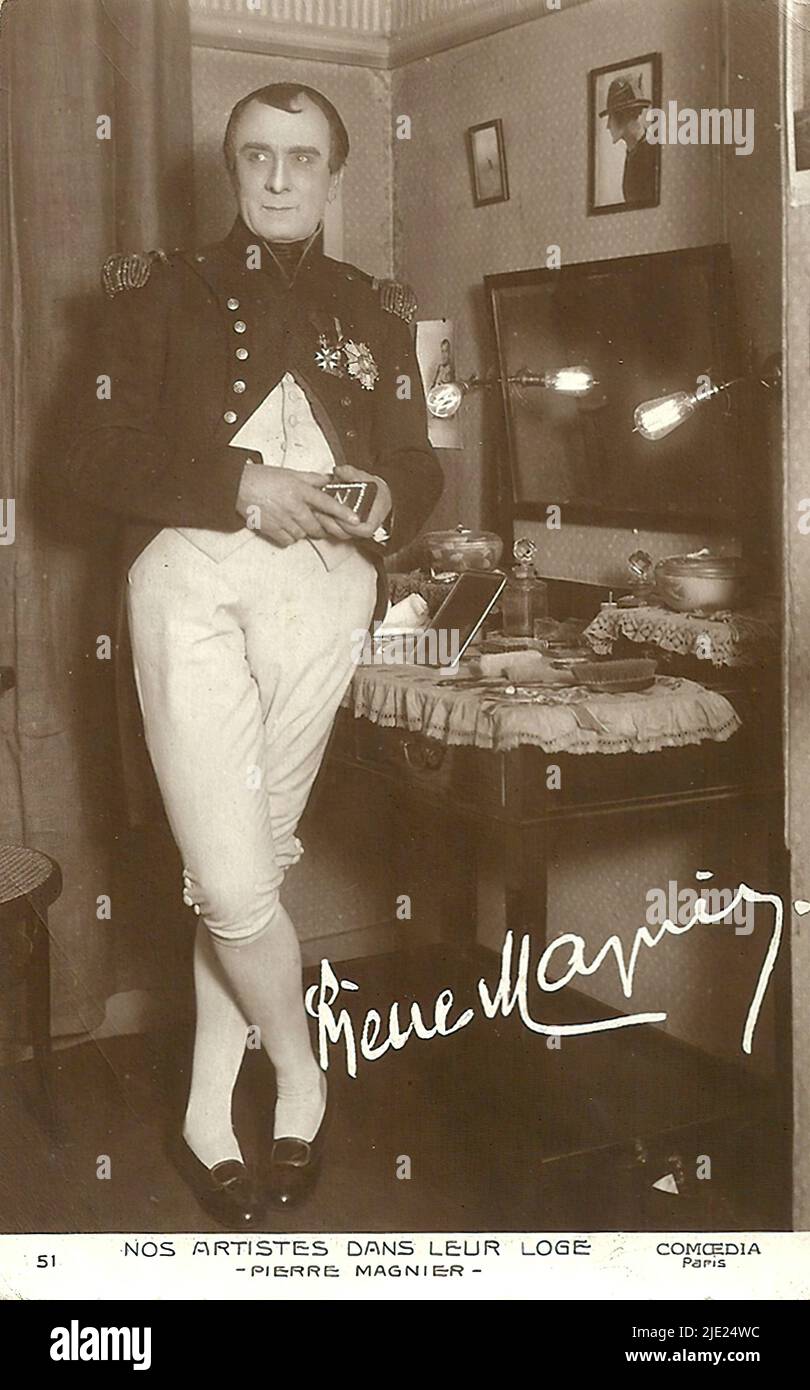 Portrait of Pierre Magnier 001 French silent cinema era Stock Photo