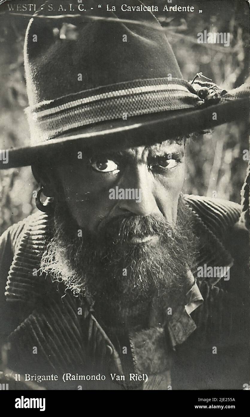 Portrait Of Raimondo Van Riel In La Cavalcata Ardente Italian Silent Portrait Of Raimondo Van Riel In La Cavalcata Ardente Italian Silent Movie 2JE255A