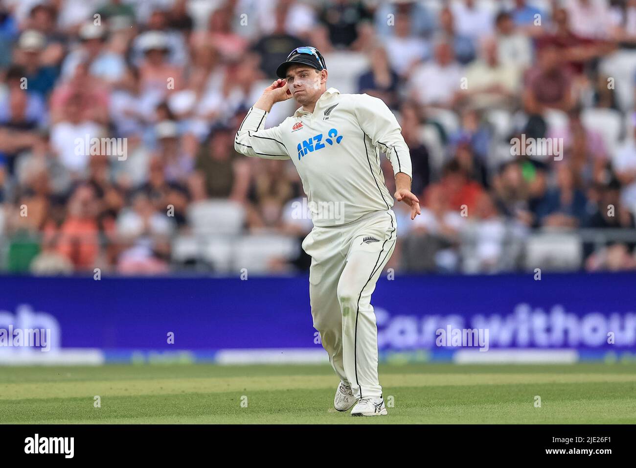 Leeds, UK. 24th June, 2022. Tom Latham of New Zealand in action during the game in Leeds, United Kingdom on 6/24/2022. (Photo by Mark Cosgrove/News Images/Sipa USA) Credit: Sipa USA/Alamy Live News Stock Photo
