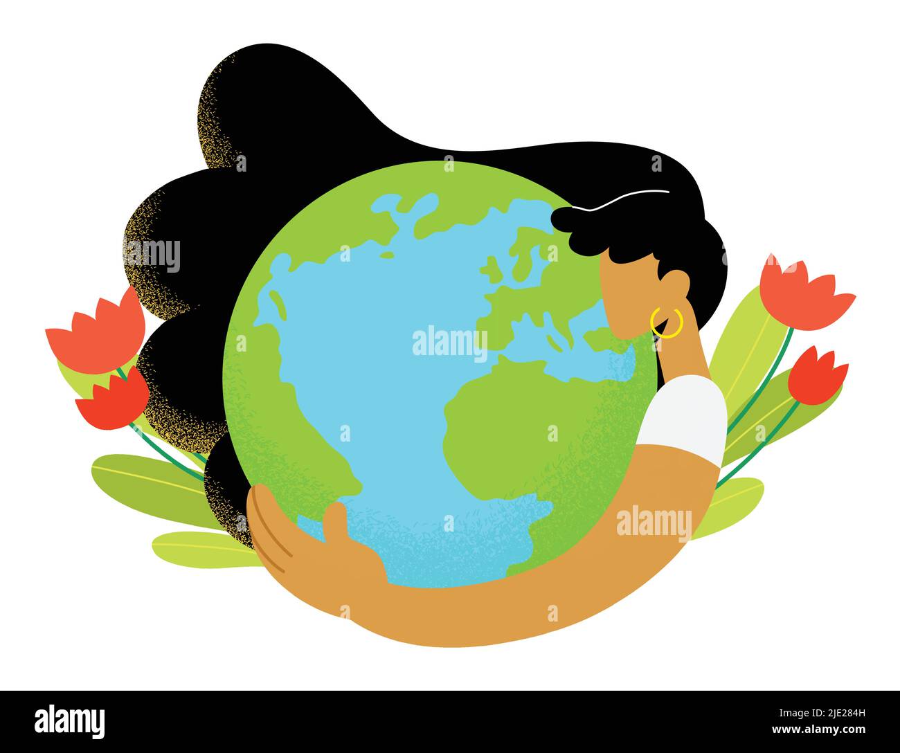 Happy Earth day or World environment day vector . Concept of ecology ...