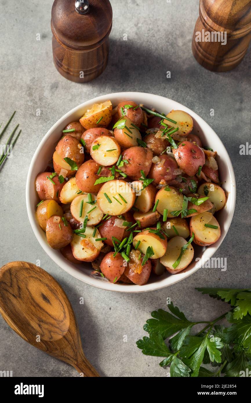 Homemade German Potato Salad with Herbs and Mustard Stock Photo Alamy