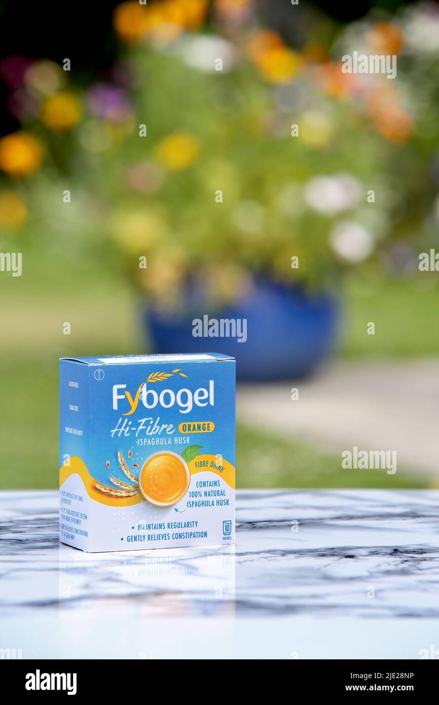 Orange flavoured Fybogel Ispaghula Husk for relief from constipation