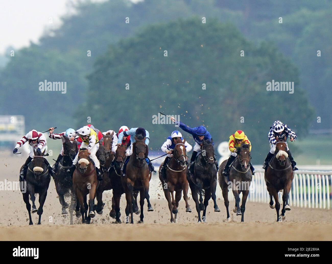 City Walk ridden by Richard Kingscote wins the JenningsBet Gosforth Park Cup Handicap during day two of the Northumberland Plate Festival at Newcastle Racecourse. Picture date: Friday June 24, 2022. Stock Photo
