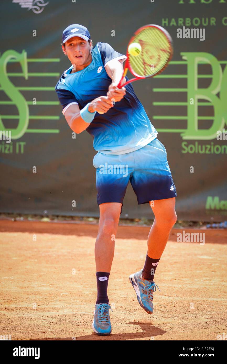Luciano Darderi during the Tennis Internationals 2022 Atp Challenger Milano 
