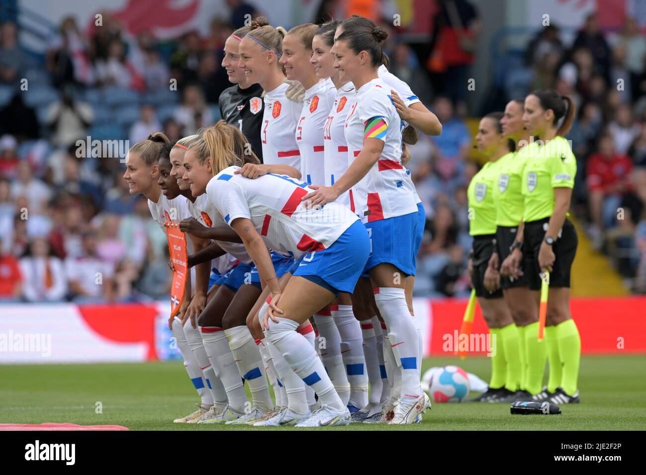 LEEDS Team photo during the England women's international friendlies