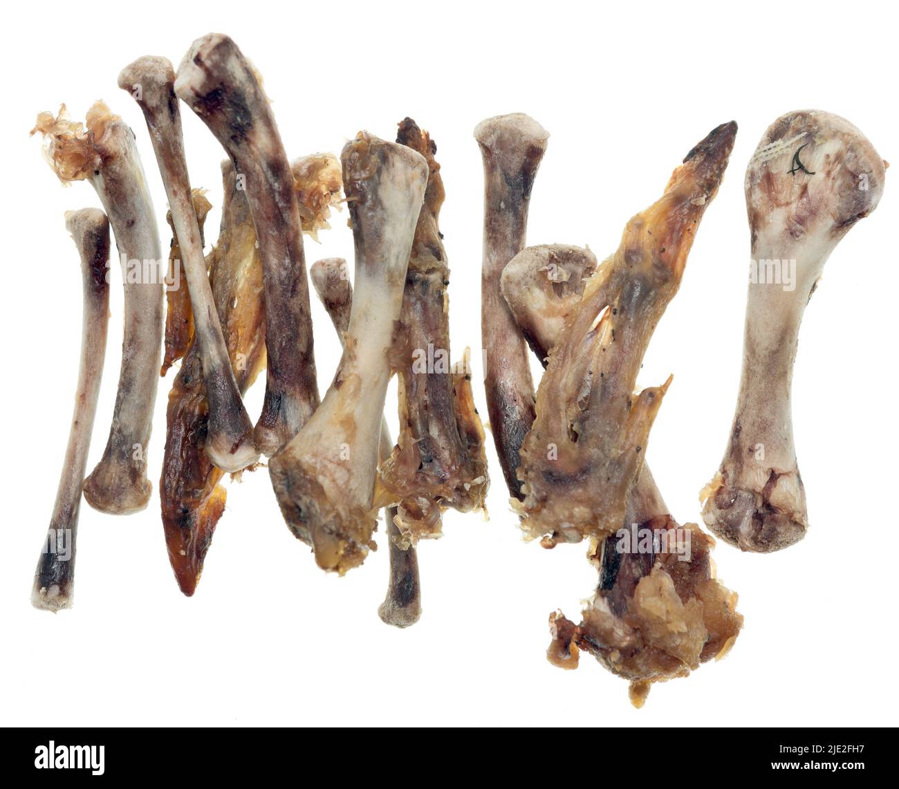 Chicken bones isolated on white background Stock Photo Alamy
