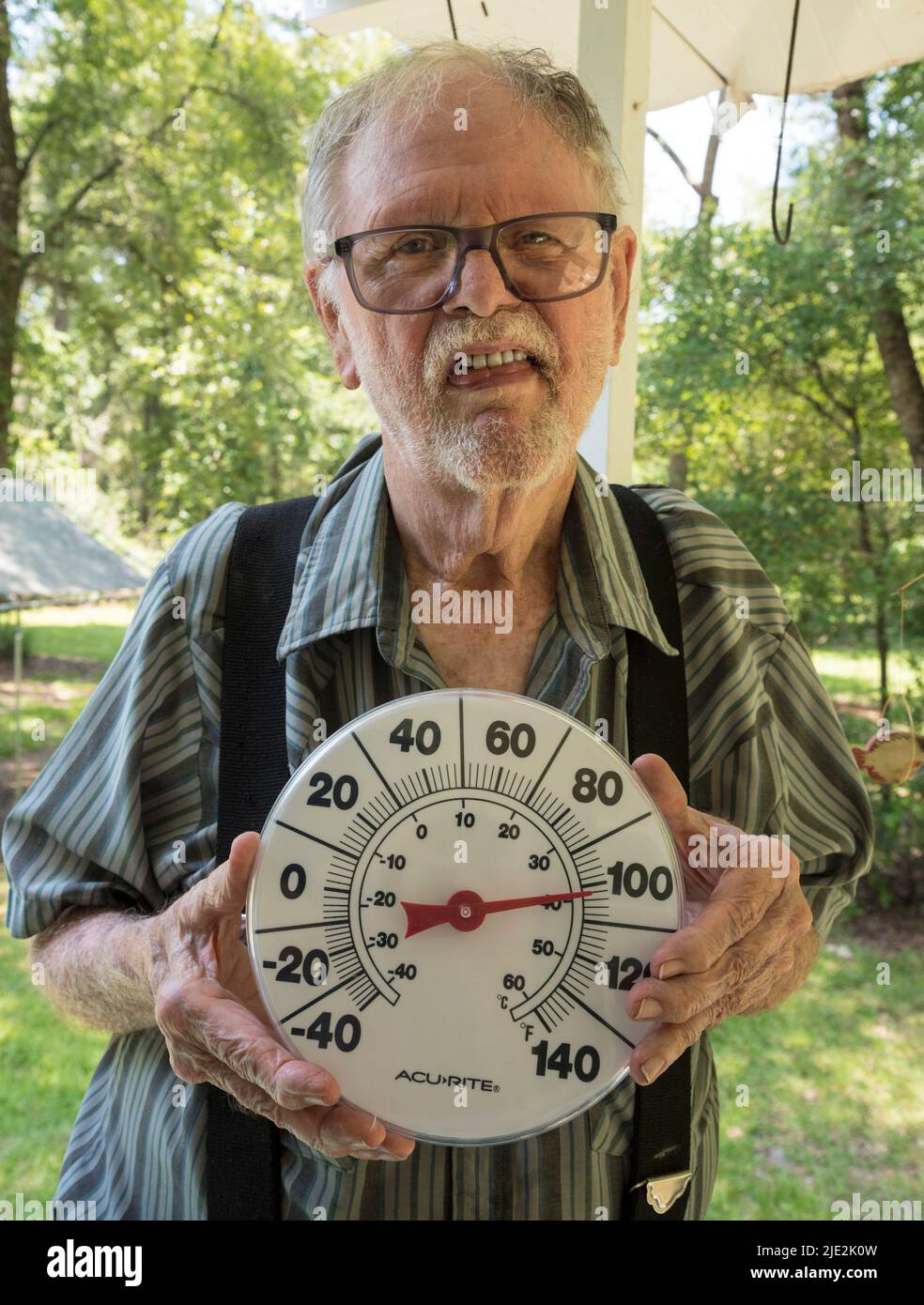 Over 100 degree day in North Central Florida during record breaking heat wave... Stock Photo