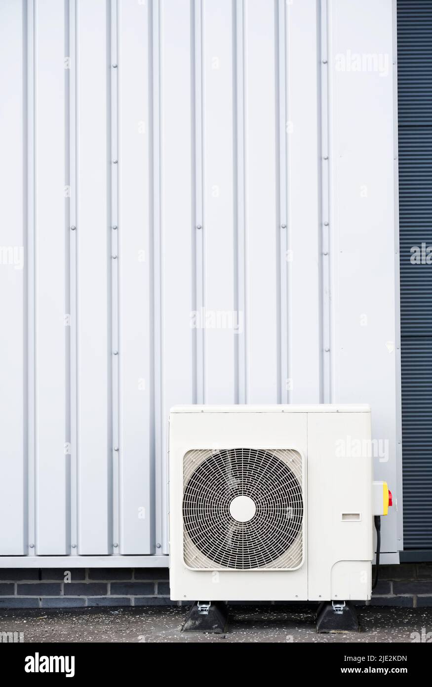 Heat pump condenser units for heating and cooling modern building Stock