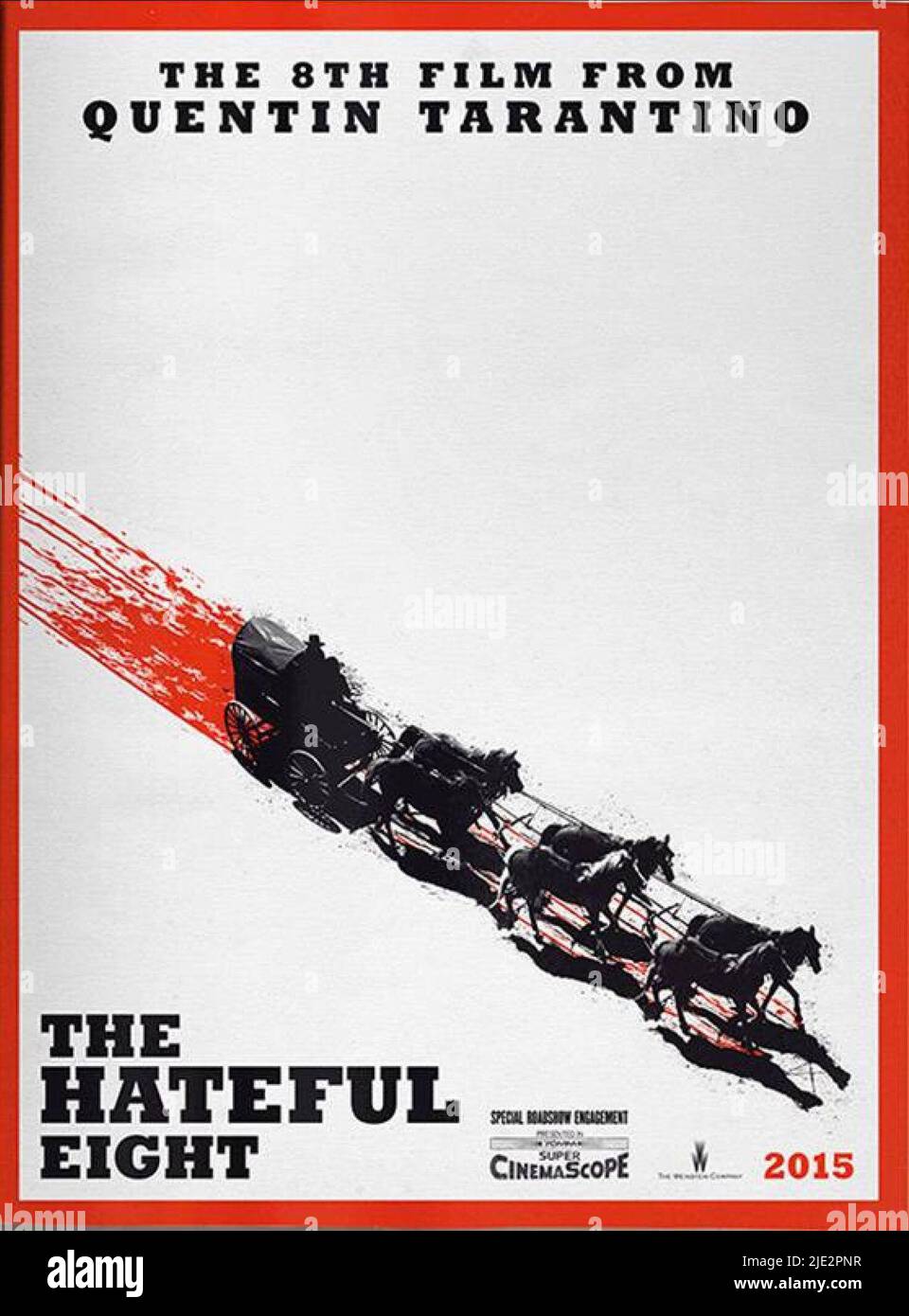 STAGECOACH POSTER, THE HATEFUL EIGHT, 2015 Stock Photo