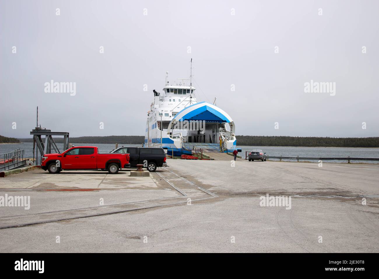 St Barbe Canada, May 29 2022 Editorial illustrative photo of a ferry