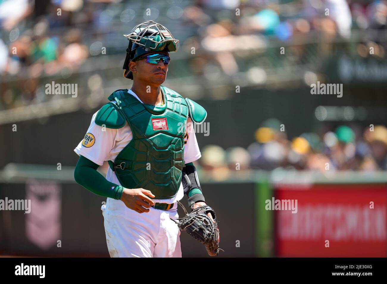 Oakland Athletics Catcher Christian Bethancourt (23) during an MLB game