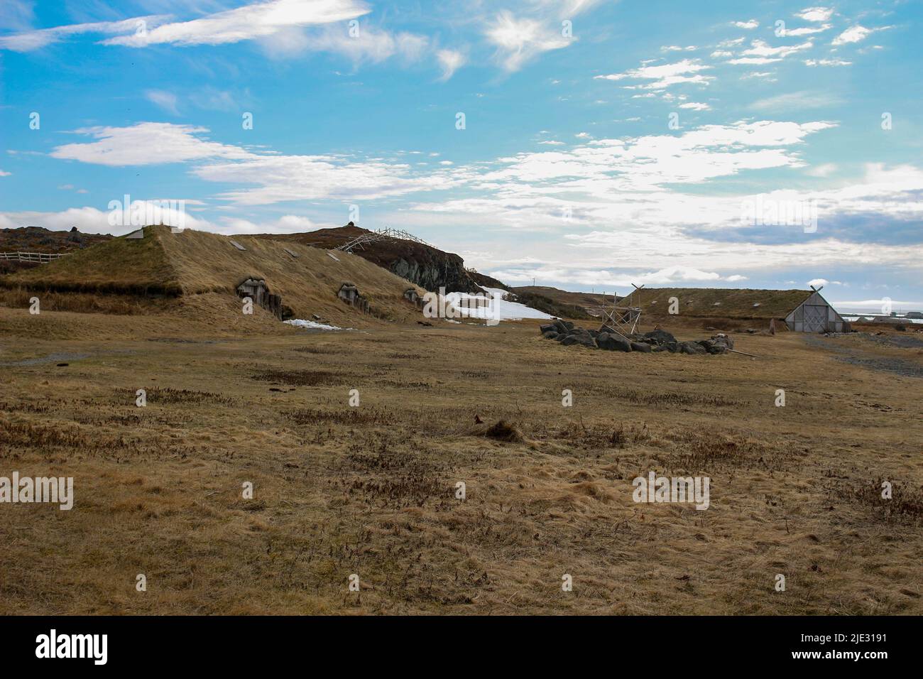 L'Anse aux Meadows - Viking's settlement, Newfoundland, Canada Stock ...
