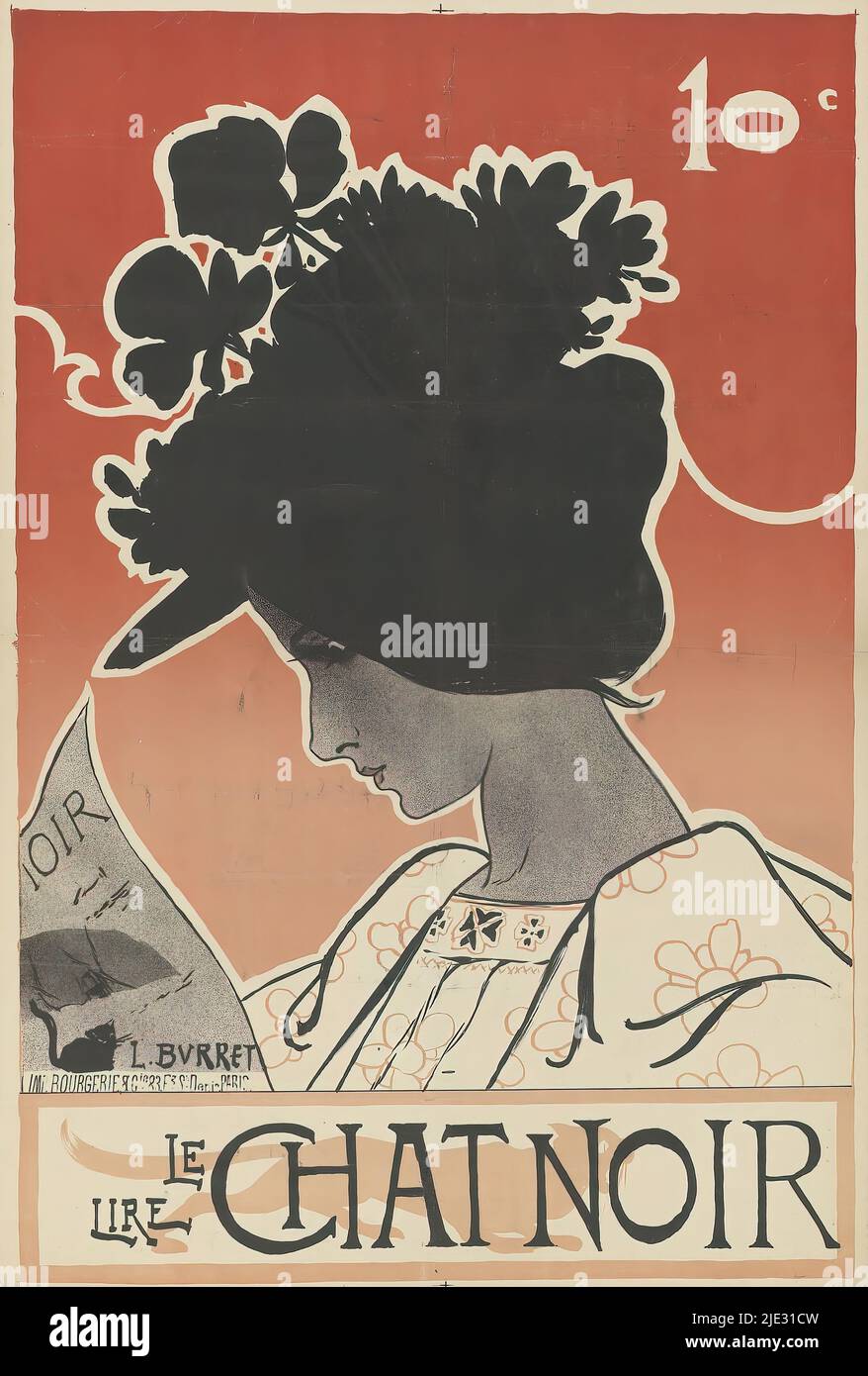 N・Tarkhoff、Le Chat noir、希少画集より、新品額装付 poster-mini-a3-le-chat-noir-